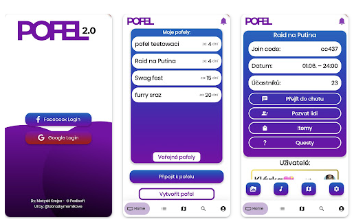 Screenshot of the app